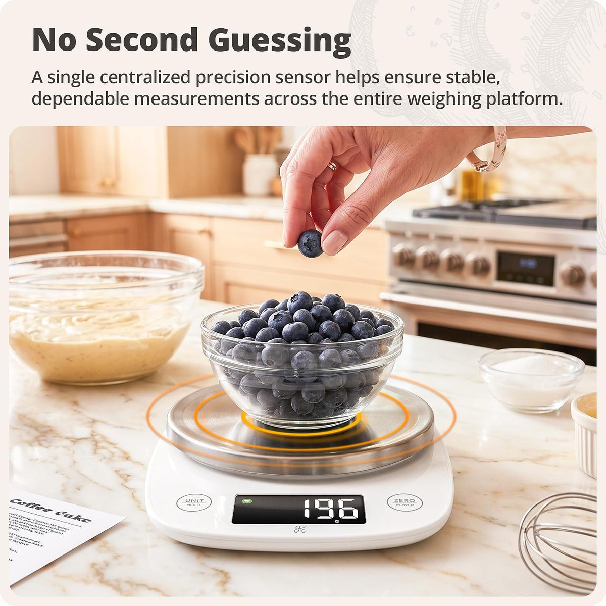 Digital Kitchen Scale for Baking, Sourdough, 11lb Capacity