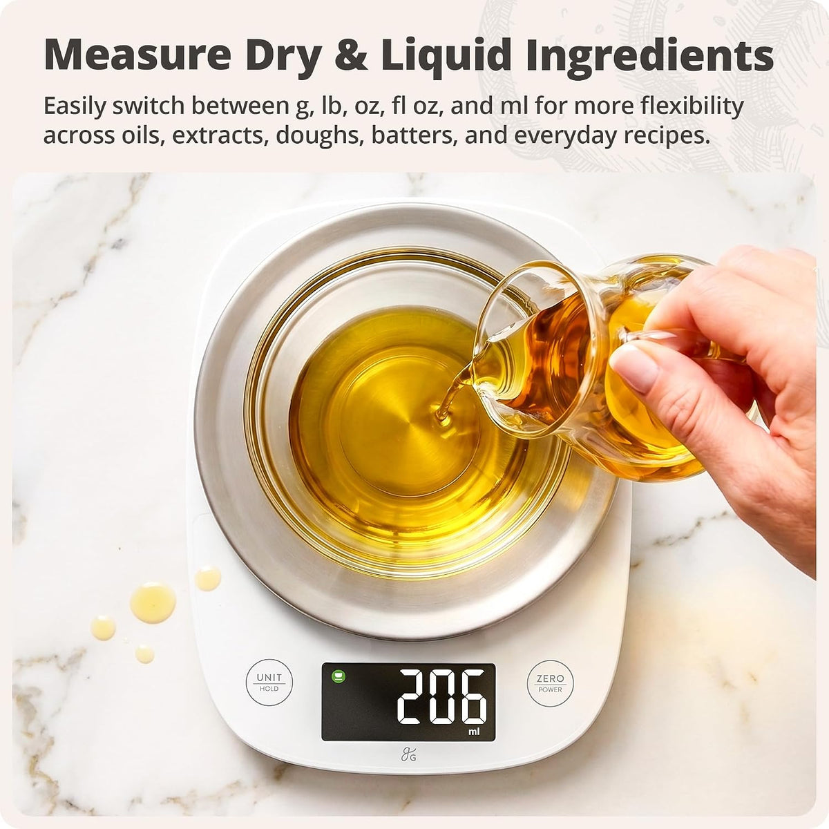 Digital Kitchen Scale for Baking, Sourdough, 11lb Capacity