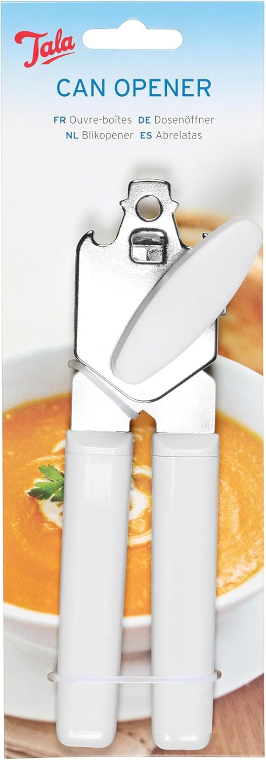 Manual Can Opener with multi use functions and Grip Handle