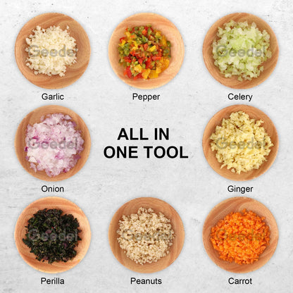 Food Chopper, Easy to Clean Manual Hand Vegetable Chopper, Dishwasher Safe Slap Onion Cutter for Veggies Onions Garlic Nuts Salads Red