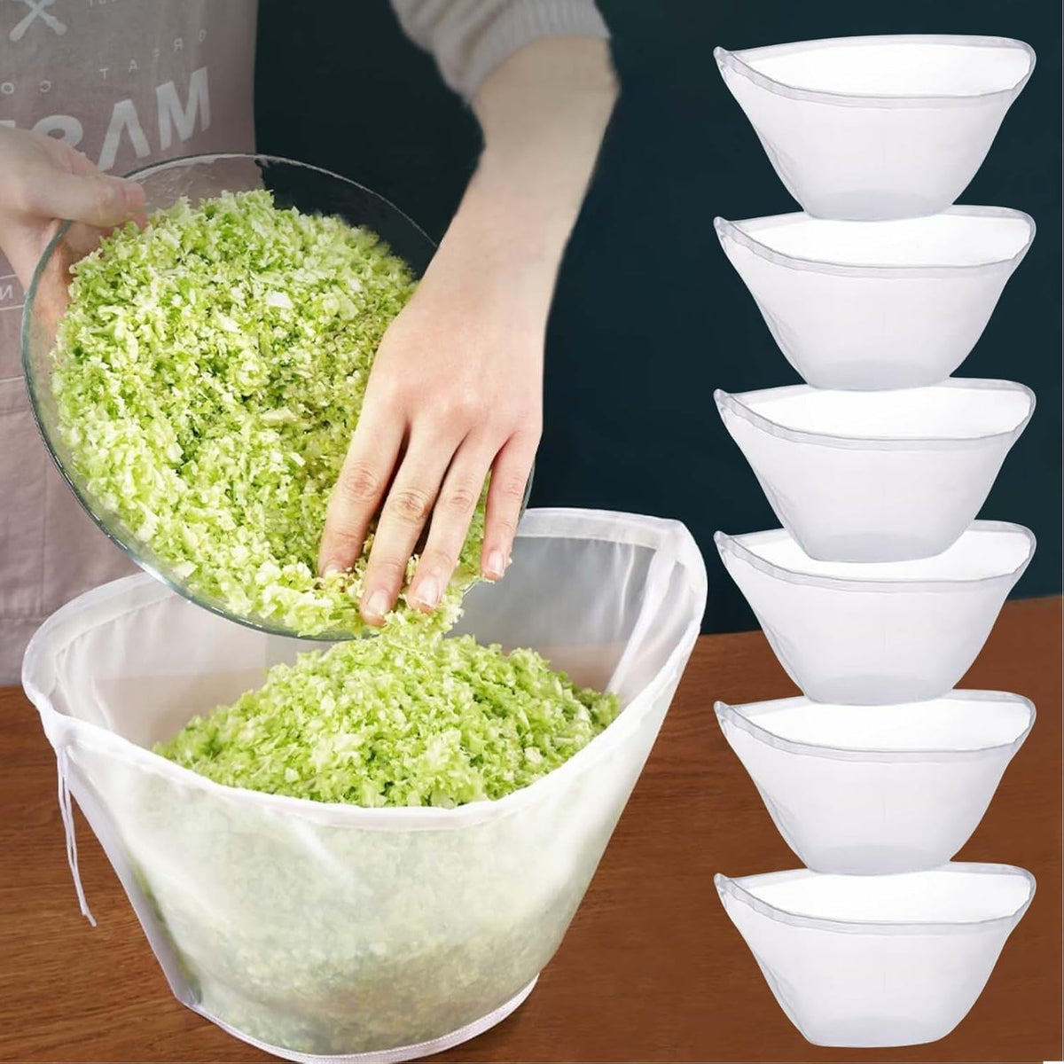 Cheese Cloths for Straining– Reusable Filter Bags Ultra-Fine Mesh Strainer for Filter NutMilk, Yogurt, Fresh Cheese, Juicing, Coffee, Milk, Butter & Juices (3)