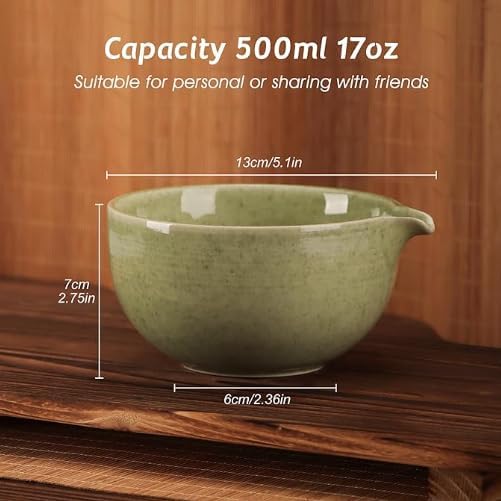 Matcha Whisk Set,Bamboo Matcha Whisk (Chasen),Traditional Scoop(Chashaku),Stainless Steel Sifter,Tea Spoon,Ceramic Holder,Japanese Tea Tools For Ceremony