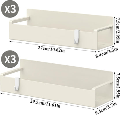 4 Pack Magnetic Spice Rack Organizer for Refrigerator and Oven, Black Fridge Organizers and Storage for Kitchen | Kitchen Magnetic Shelf for Fridge, Spice Organizer and Storage, Baby Bottle Holder for Fridge, Magnetic Tea Bag Organizer