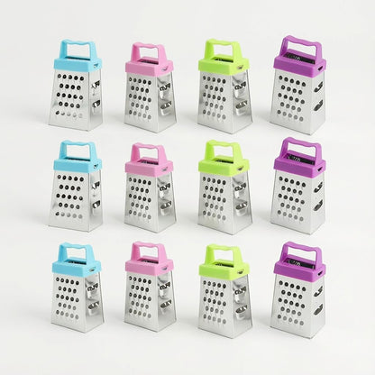 12PC Mini Cheese Grater Set, Handheld Box Gratters with 4-Side Stainless Steel Blades, Small Cheese Grater for Kitchen—Fine/Coarse Graters for Cheese, Garlic, Ginger, Vegetables & Potatoes