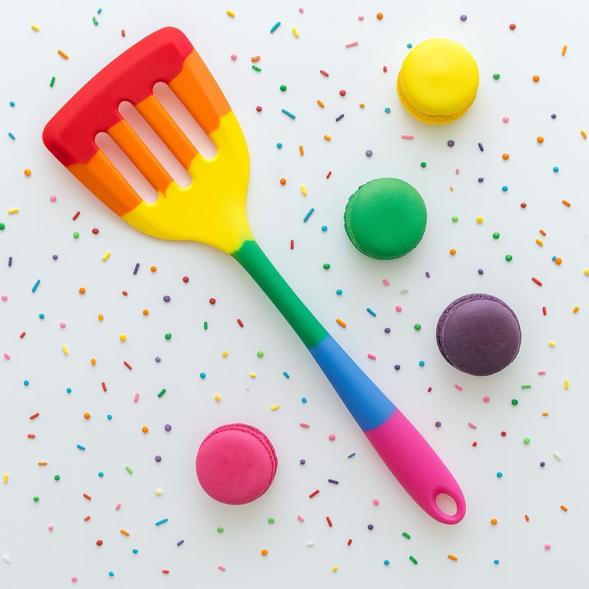 Cooking With Pride Non-Stick Pastry Brush, Heat-Safe Silicone With Iron Core, 8.5-Inch