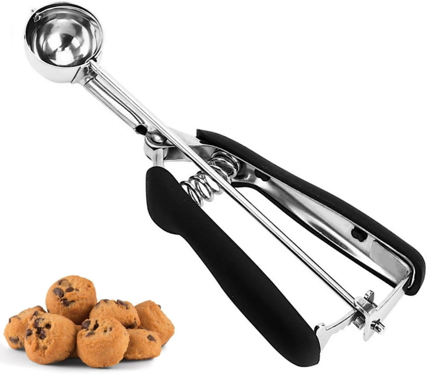 Cookie Scoop, Ice Cream Scoop, 1Tbsp/15 ml/0.5oz Cookie Scoops for Baking, 18/8 Stainless Steel Cookie Scooper for Baking, Ice Cream Scooper with Trigger Release, Cookie Dough Scoop with Non-slip Grip