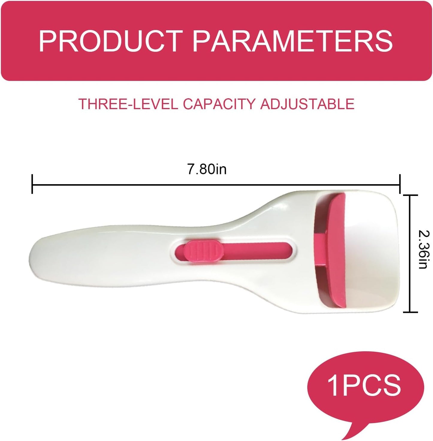 Cupcake Scoop Batter Dispenser, One-Touch Sliding Button Dispenses Batter, Easy to Clean Home Batter Dispenser Baking Tool for DIY Cupcakes, Muffins, Pancakes and Other Baked Goods