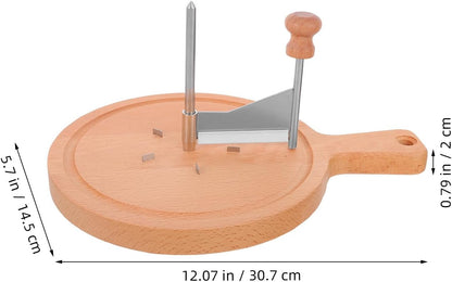 Angoily Cheese Curler, Rotary Cheese Cutter with Wooden Handle, Cutters Slicer for for Block Butter Chocolate, To Create Beautiful Rose-Shaped Cut, Kitchen Restaurants Dessert Shop