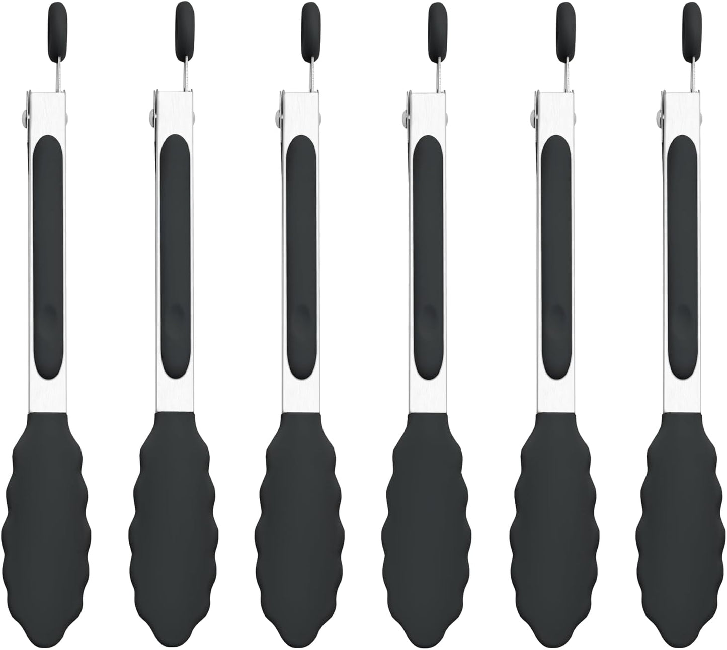 Kitchen Tongs Set of 3, Cooking Tongs with Silicone Tips, Non-Stick Non-Scratch Heat Resistant Tongs for Grilling Cooking BBQ Salad Serving (Multicolor, 7/9/12 Inch)