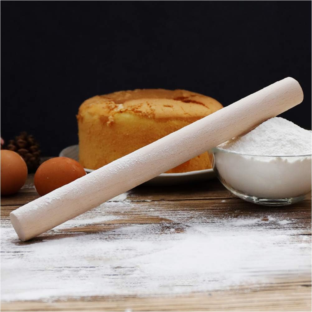 Non-Stick Rolling Pin Silicone Basting Pastry Mat Spatula Brushes Set:Combo Kit of Large and Small Dough Rollers and 2 Stainless Steel Cookie Cutters for Baking