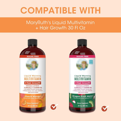 Aieve Shot Glass Set Compatible with MaryRuth's Liquid Multivitamin 30 fl oz Bottle, Measuring Cups With Ounce Pump Dispenser for Mary Ruth Multivitamin Hair Growth 30 fl oz