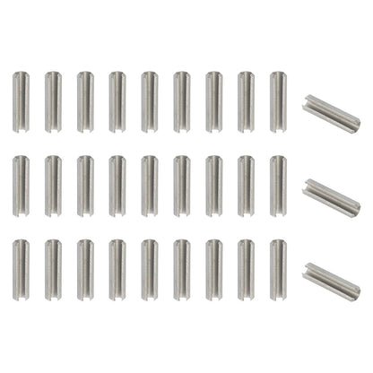 PATIKIL Slotted Spring Pin, 50 Pcs 1/8" x 3/4" (3.2mm x 20mm) 304 Stainless Steel Split Roll Pins Spring Dowel for Home Improvement Automotive Machine Repair, Silver - Colors A