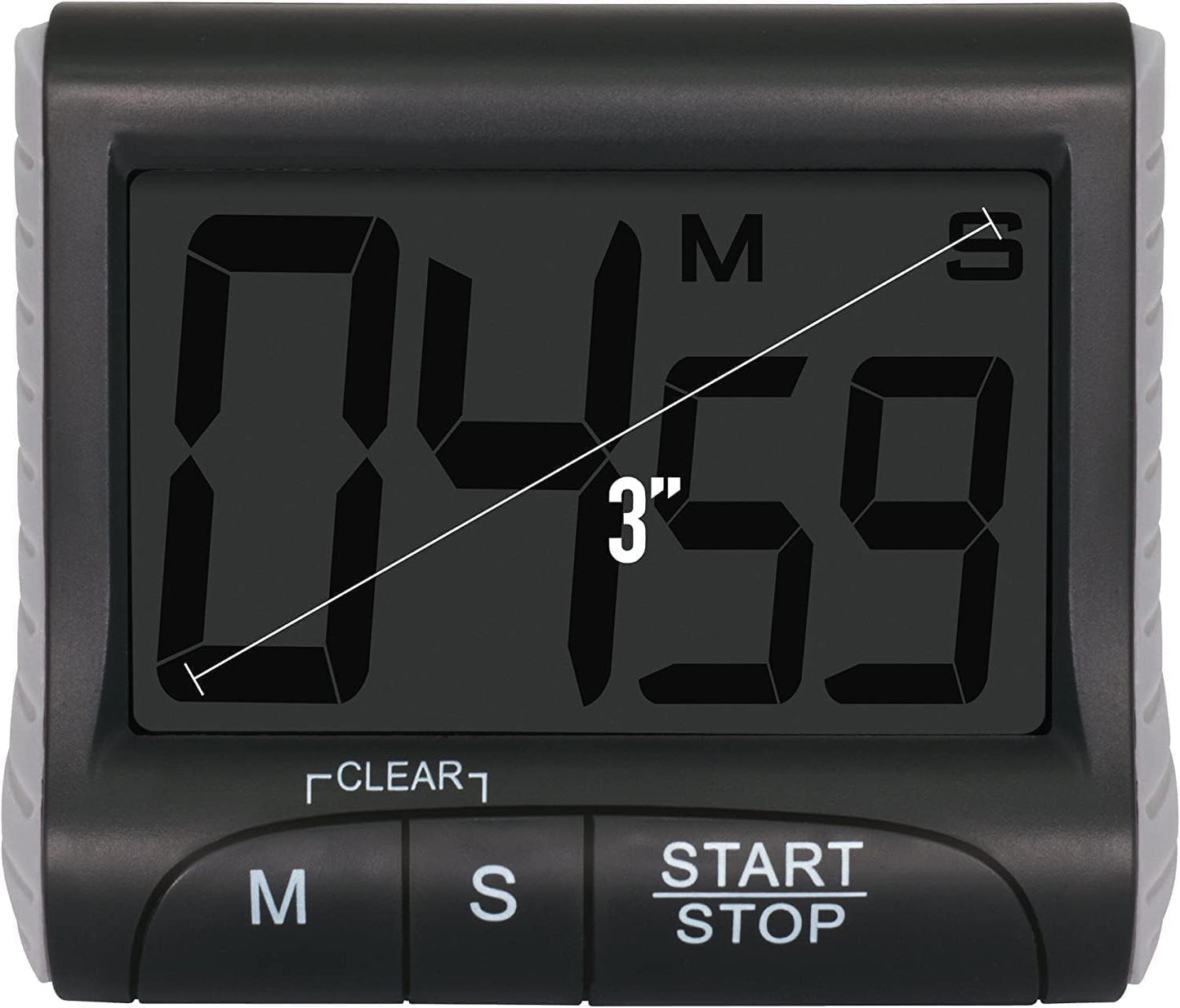 3" Large Display Kitchen Timer -Digital Timer Magnetic Back Loud Alarm On A Rope Countdown-Tanmalan