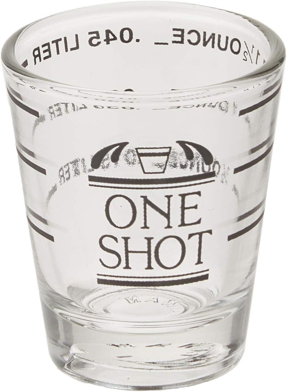 Fox Run Mini Multi-Purpose Liquid and Dry Measuring Shot Glass, Set of 2, 4-Ounce Cups, Clear, Small