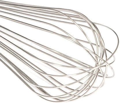 Soro Essentials- 14" Stainless Steel Piano Wire Whip- Thin Flexible Wire Whisk for Whisking Cooking Beating Blending Stirring Ingredients Mixing Sauces Baking Tools Cake Bread Pizza Pastry Biscuits