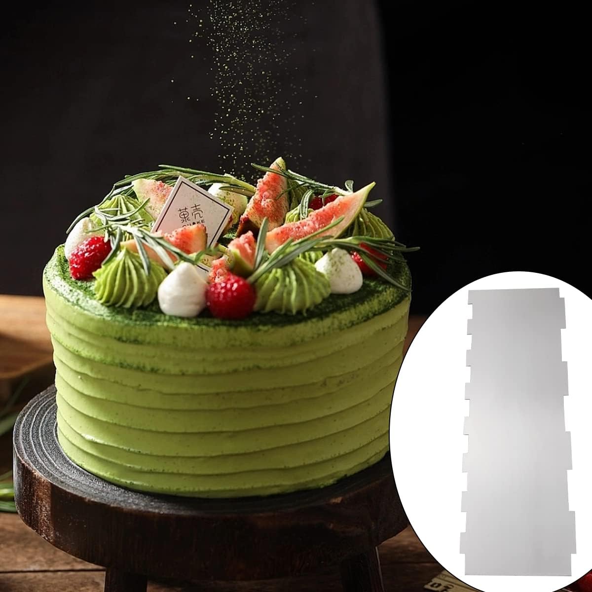 8.6 Inch Stainless Steel Cake Scraper Metal Scraper for Cake Smoother Leveler Scraper Cake Decorating Comb Cake Cutter for Mousse Butter Cream