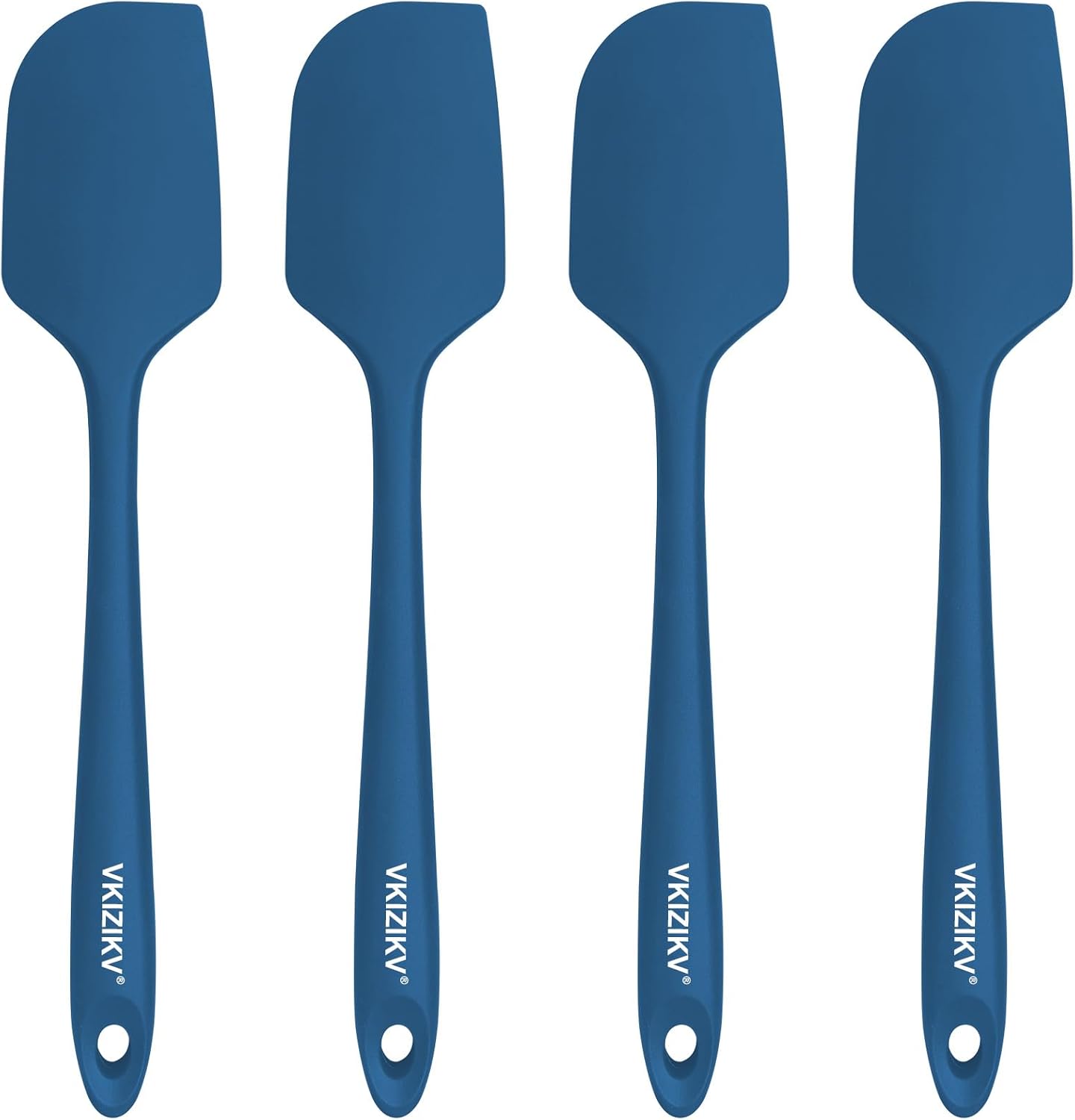 4 Pcs Silicone Spatula Set, 11.4 In, 600°F Heat Resistant Rubber Spatulas for Baking, Cooking & Mixing, Flexible and Non-Stick Kitchen Utensils, Seamless & Dishwasher Safe (Multicolor)