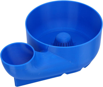 Fruit Washer Bowl, Automatic Vegetable Cleaner Spinner Basket with Drain System ABS Kitchen Produce Washing Container for Fruits Vegetables (Blue)
