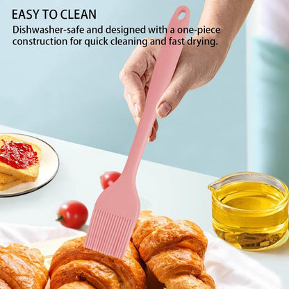 Silicone Basting Pastry Brushes Set, 2 Pcs Heat Resistant Kitchen Cooking Baking Brush for Oil Butter Sauce BBQ Grill, BPA Free, Dishwasher Safe, 8&10 inch