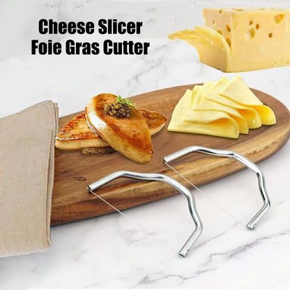Cheese Slicer - Effective Stainless Steel Butter Slicers - Foie Gras Cutter for Block Cheese Butter Avocado Slicer