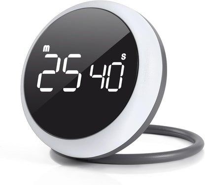 Amber Quick Que Kitchen Timers, Visual timers Large LED Display Magnetic Countdown Countup Timer for Classroom Cooking Fitness Baking Studying Teaching, Easy for Kids and Seniors (Amber)