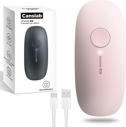 Canslab Ultrablde SE - USB Rechargeable Electric Can Opener for Kitchen for Seniors with Arthritis- Cordless Battery Powered Automatic, Side Cut, Smooth Edge, Handsfree, for Small or Large Cans, Grey