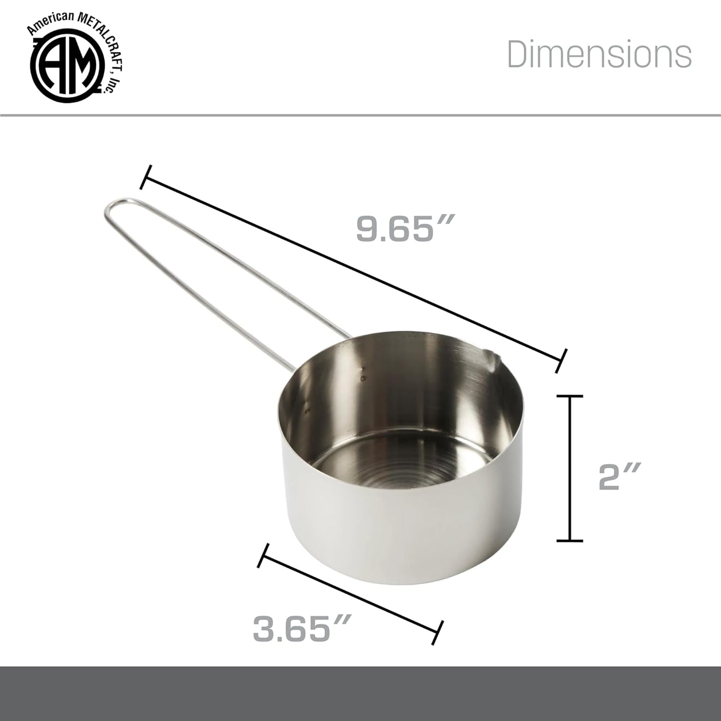 American METALCRAFT, Inc. American Metalcraft MCL125 Stainless Steel Measuring Cup, 1 1/4-Cup