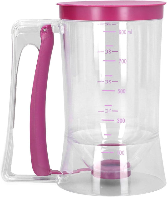 Pancake Batter Dispenser, BPA Free Pourer with Measurable Scale, Effortless Pancake Making