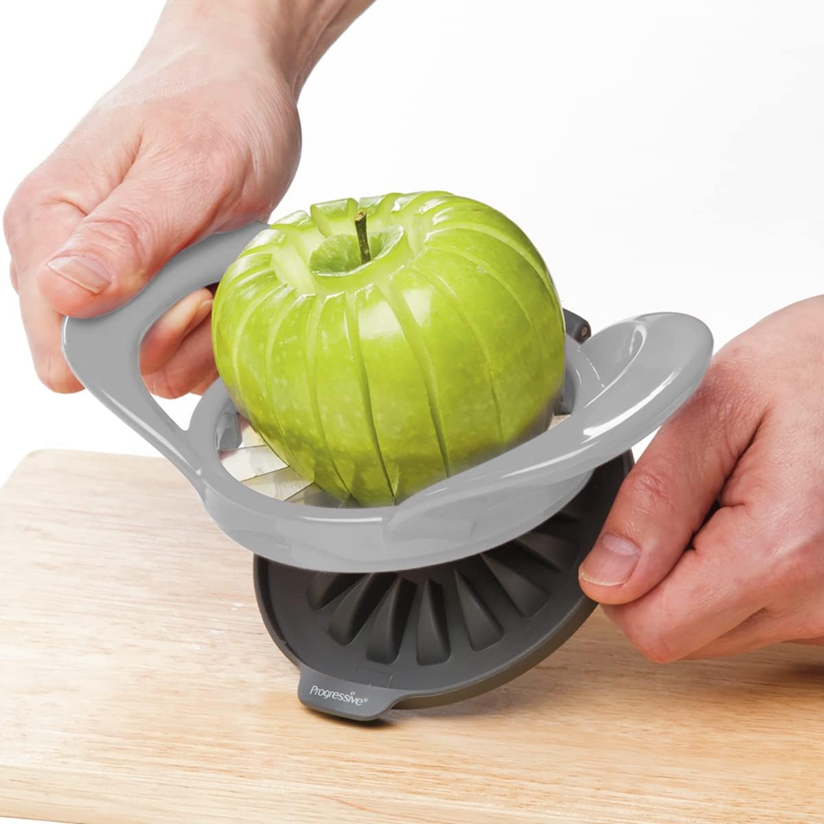 PrepWorks Dishwasher Safe Apple Slicer and Corer – 16-Slice Thin Apple Cutter with Safety Cover