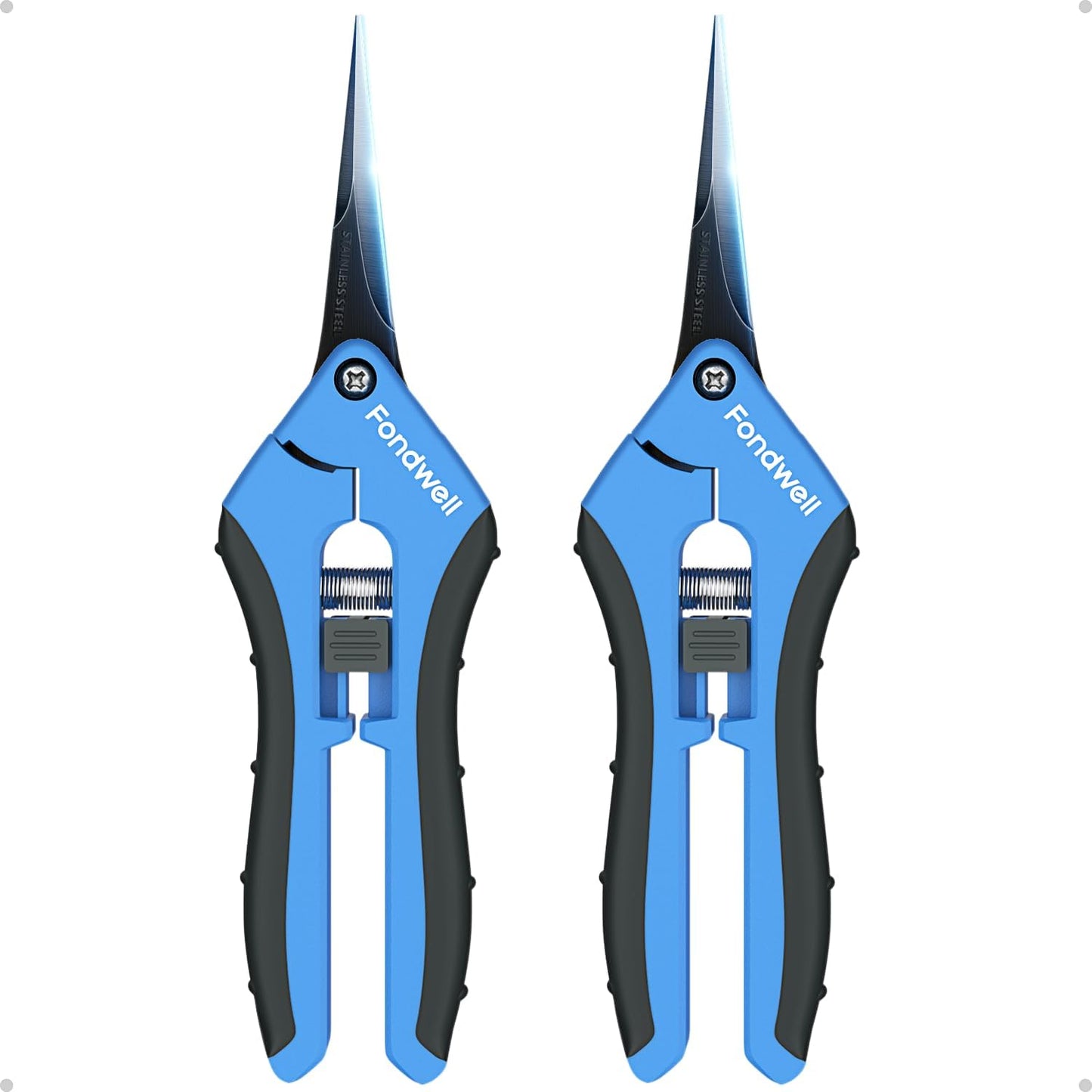 Fondwell 6.5" Trimming Scissors Garden Snips: Small Pruning Shears with Non-Stick Sharp Blade - Ideal for Precise Cutting and Shaping