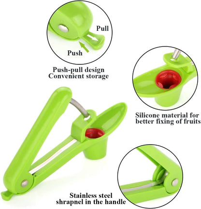Cherry Pitter Tool, Cherry Pit Remover Tool, Cherry Picker, Fruit Core Remover Design for Make Delicious Cherries Dishes and Cocktail Cherries (Black)