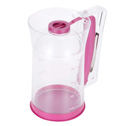 Pancake Batter Dispenser, 900mL Batter Dispenser with Squeeze Handle and Measuring Marks Baking Tool for Pancakes, Waffles, Muffins, Crepes Cupcakes