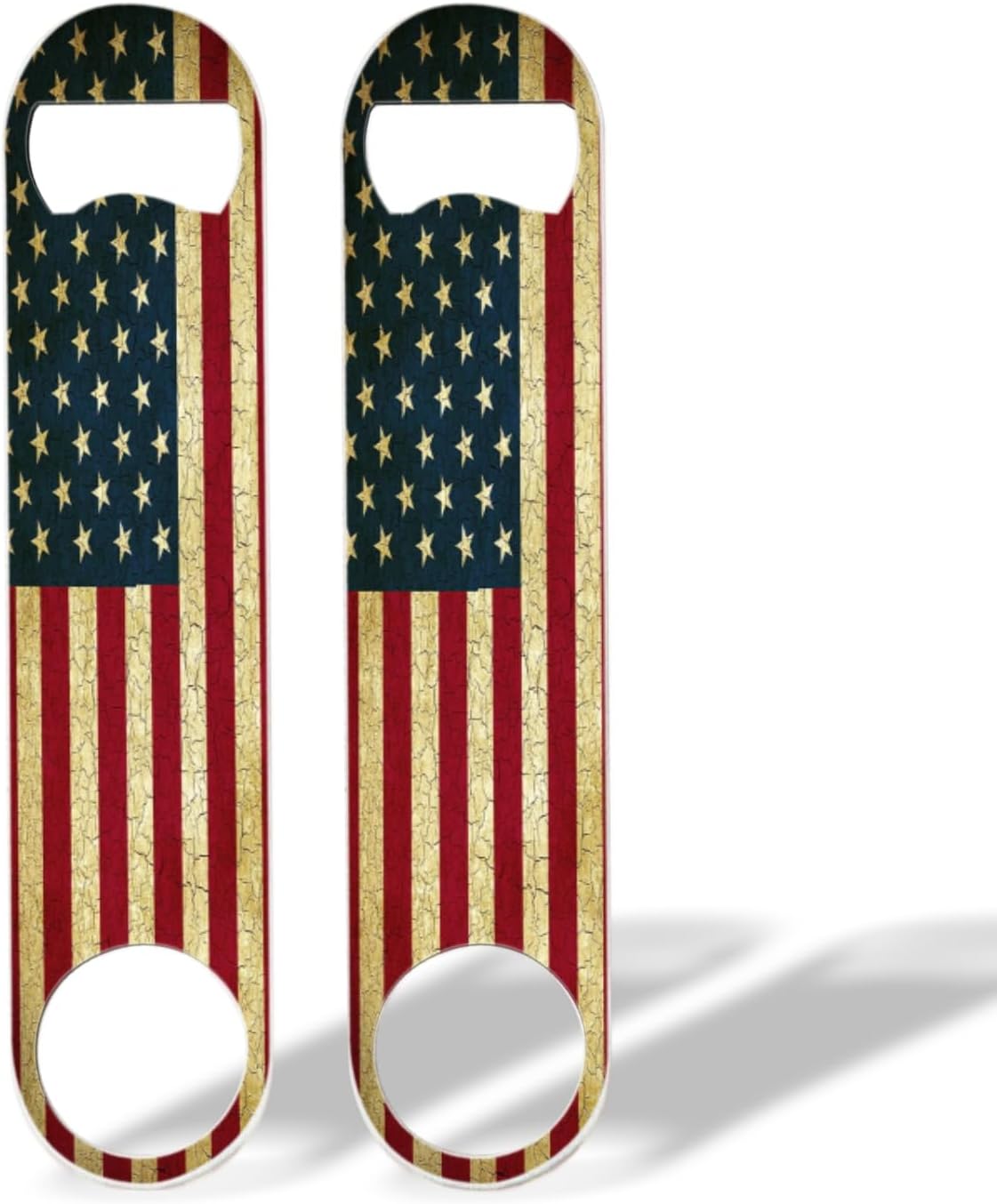 2 PACK Beer Bottle Opener, Stainless Steel Flat Bottle Openers,7 inch Metal Decor,Pink And Gold Marble
