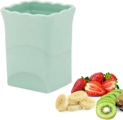 quskay 2-Pack Strawberry Slicer Cup Cutter: Fruit Cup Cutter Slicer Cup Chopper for Strawberries Egg Banana Slicer Quickly Making Fruit Vegetable Salad Strawberry Cutter Mini Slicer Kitchen Gadget