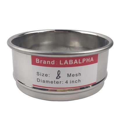 LABALPHA 70 Mesh Lab Sieves, Test Sieve #70 Mesh, 4'' Diameter, 304 Stainless Steel Wire Cloth (0.22mm)