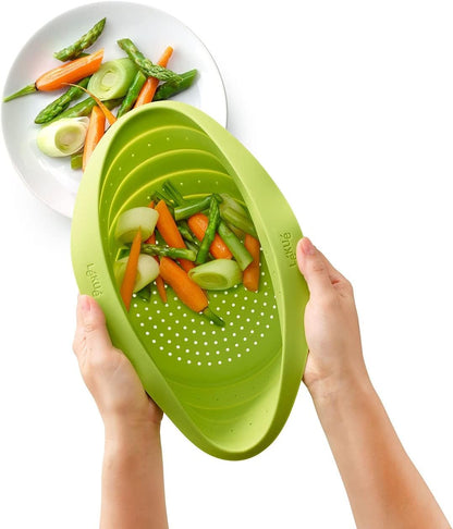 Lekue Collapsible Colander, Green