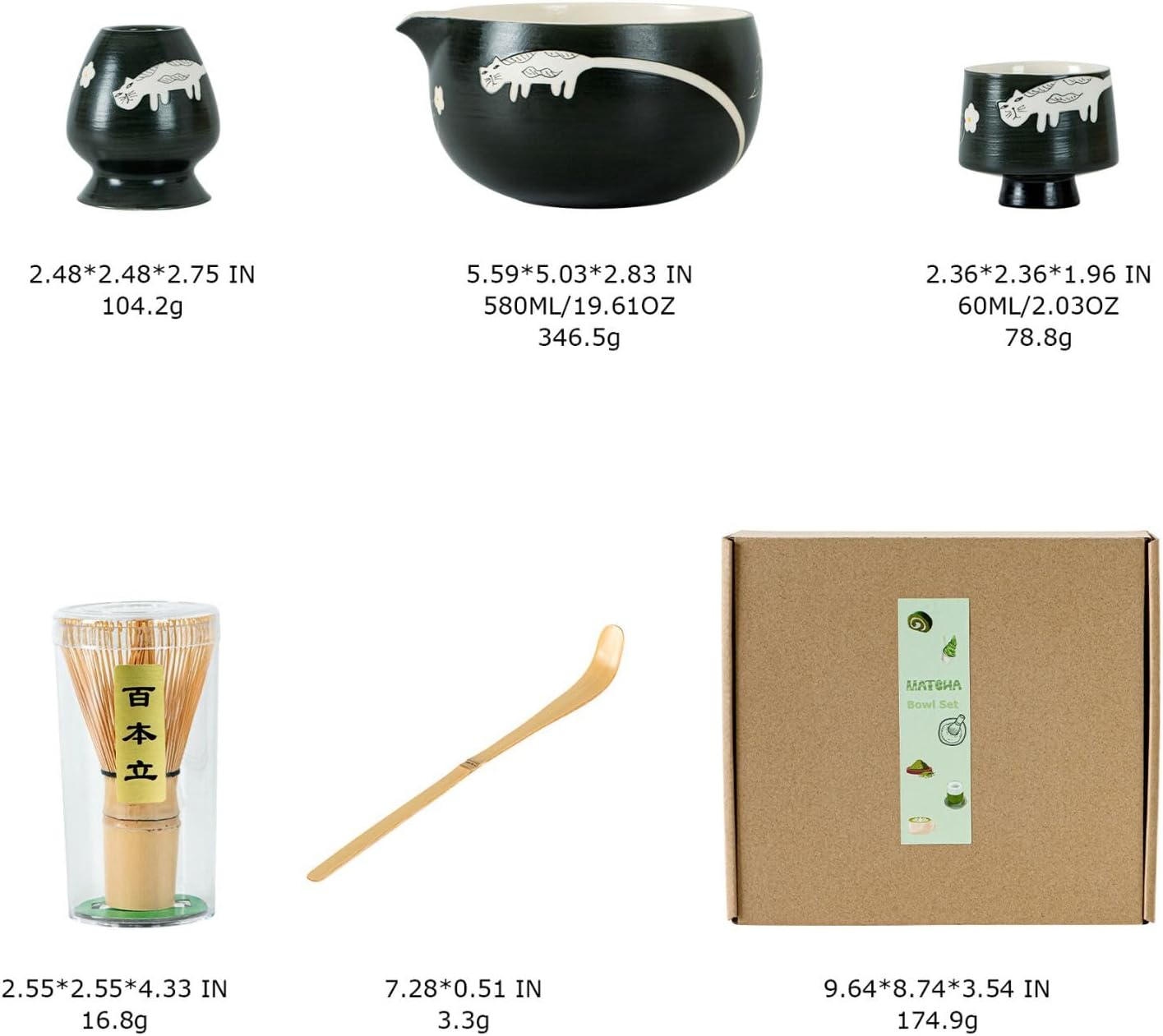 Matcha Whisk Set, Cute Strawberry Matcha Bowl Set with 2 Cups, Bamboo Whisk, Scoop & Holder, Matcha Kit Gift for Tea Lovers and Tea Ceremony, Birthday, Anniversary