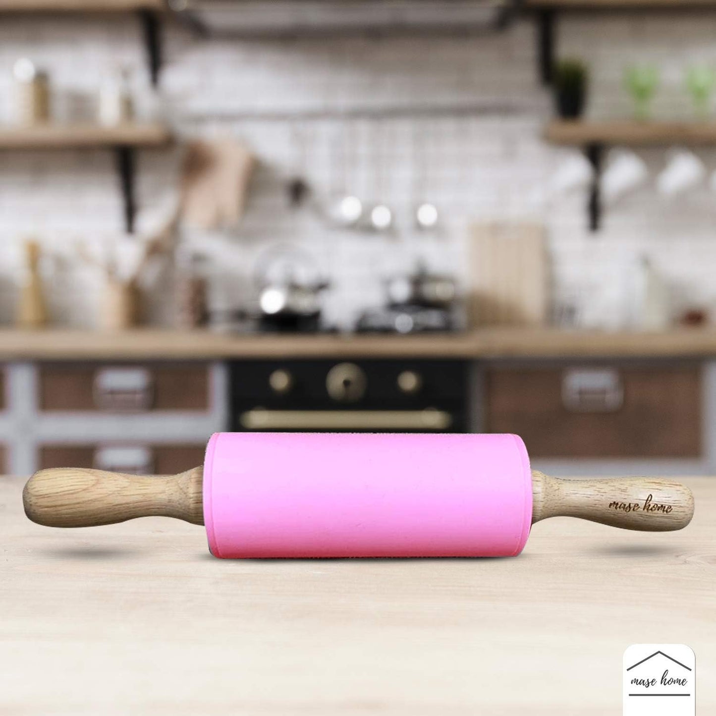 Mini Silicone Rolling Pin for Kids Baking – | Ideal for Toddlers, Playdough, Clay, Cookies & Pastry - 9" Small Size (Pink)