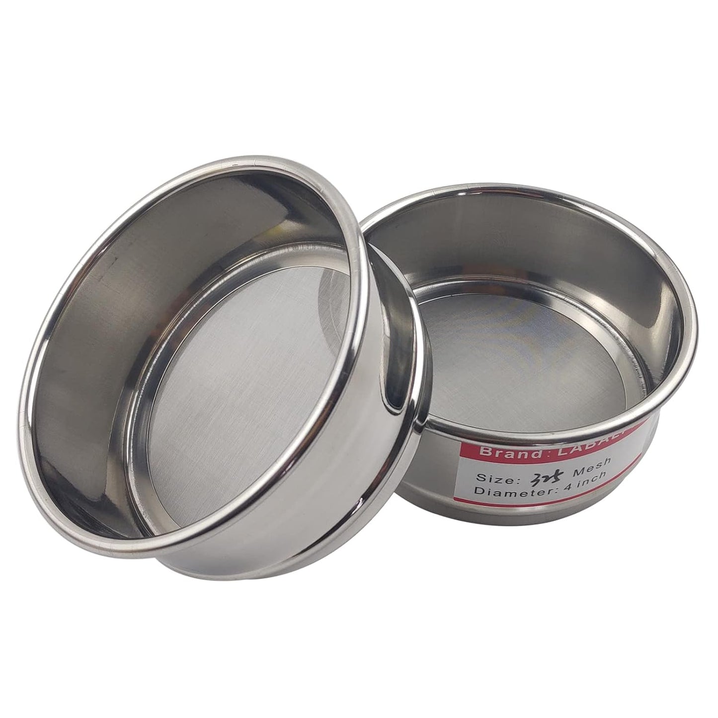 LABALPHA 70 Mesh Lab Sieves, Test Sieve #70 Mesh, 4'' Diameter, 304 Stainless Steel Wire Cloth (0.22mm)