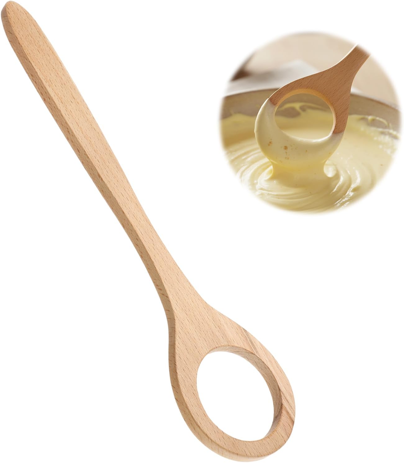12" Dough Whisk Bread Whisk Wooden Danish Sourdough Whisks Egg and Flour Mixer Whisks Doughs Mixer Traditional Bread Baking Tools and Supplies for Breads Sourdough Pastries Egg Pizza