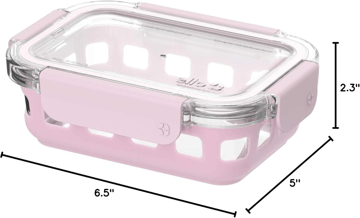 Ello DuraGlass Food Storage Glass Lunch Bowl - Meal Prep Container with Silicone Sleeve and Airtight Lid, 5 Cup, Yucca