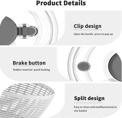 quick press salad spinner and vegetable washer tool for lettuce spinner 3.8L Small capacity Fruit Washing Bowl with fruit washing bowl with strainer dehydrator kitchen appliances