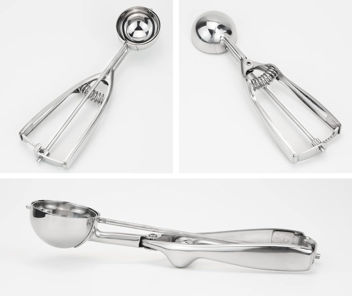 Professional 18/8 Stainless Steel Medium Cookie Scoop, Size 40