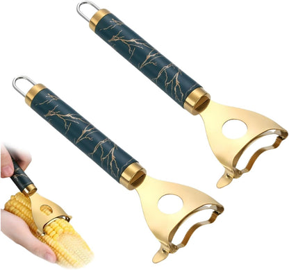 2-Pack Corn Peeler Stainless Stee Corn Cob Stripper Tool Corn Thresher from the Cob, Removes Corn Kernels From Corn Cobs In Seconds, Kitchen Gadget