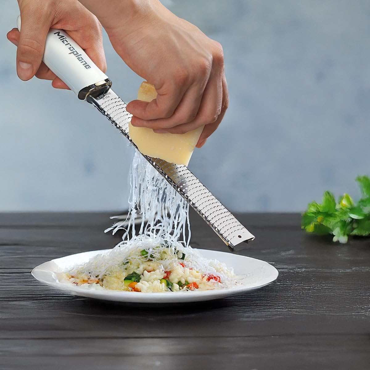 Premium Classic Series Zester - Pomegranate Red | Lemon Zester tool, Hard Cheese & Vegetable Grater | For Citrus, Parmesan Cheese, Garlic, Ginger, Nutmeg | Fine Stainless Steel Blade, Made in USA