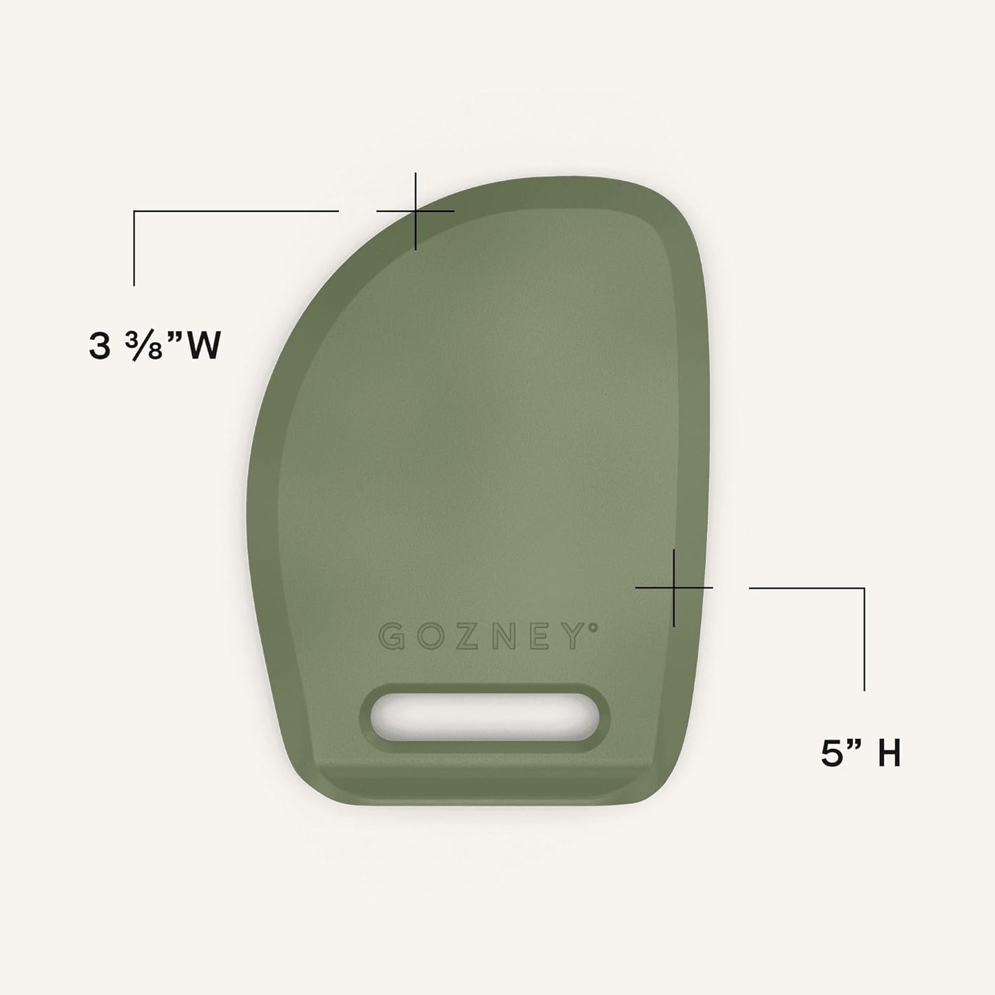 Gozney Dough Scraper, Green, Silicon Coating and Stainless Steel, Easy to Clean