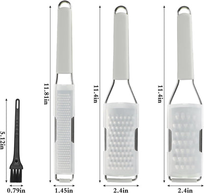Cambom Lemon & Citrus Zester, Cheese Graters with Stainless Steel Sharp Blade for Parmesan Cheese, Ginger, Garlic, Nutmeg, Chocolate, Vegetables, Fruits, Dishwasher Safe Shredder Fine Blade