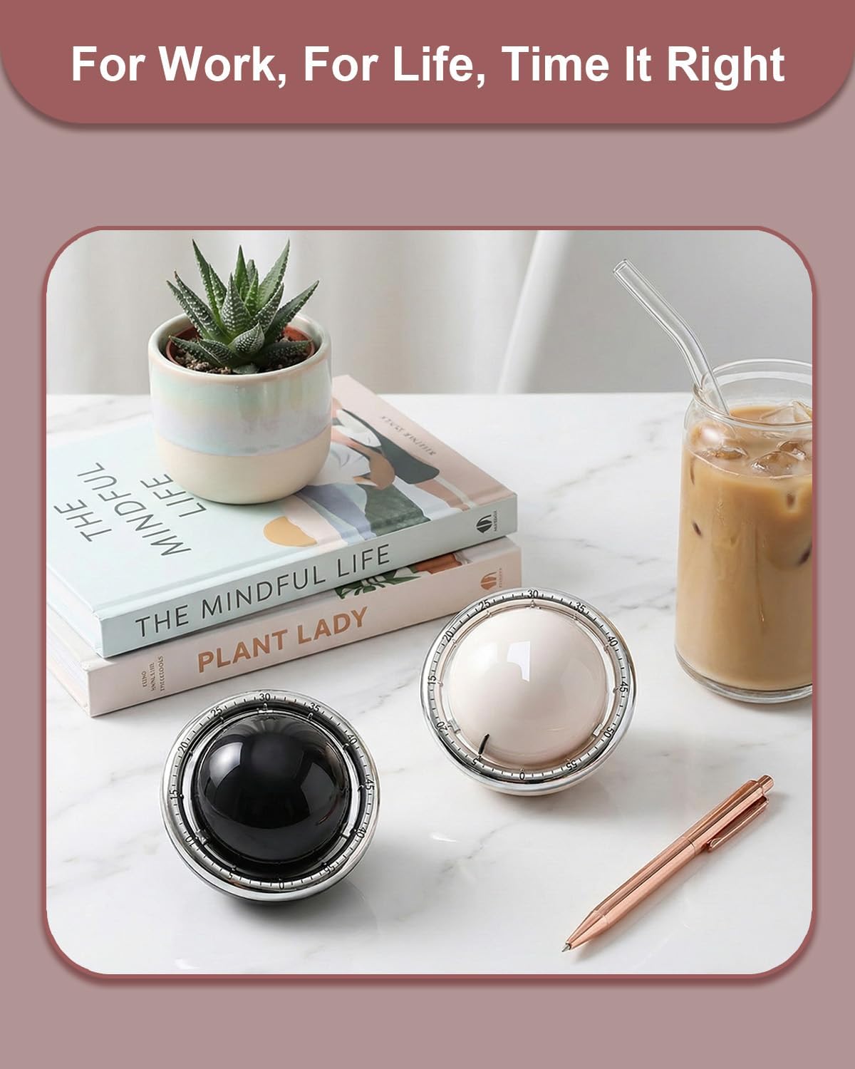 Kitchen Timer for Cooking, 60 Minutes Mechanical Timer - No Batteries Required, Stainless Steel Egg-Shape Cute Countdown Clock for Cooking, Learning, Exercises, Gaming