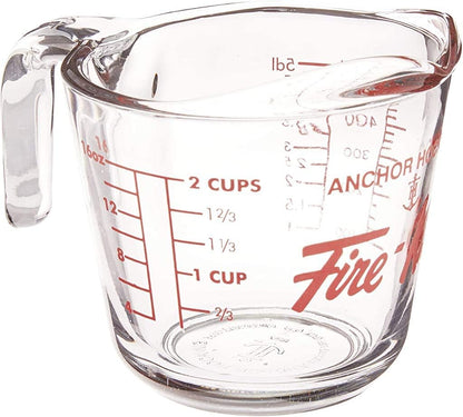 Anchor Hocking 2 Piece Glass Measuring Cup Set