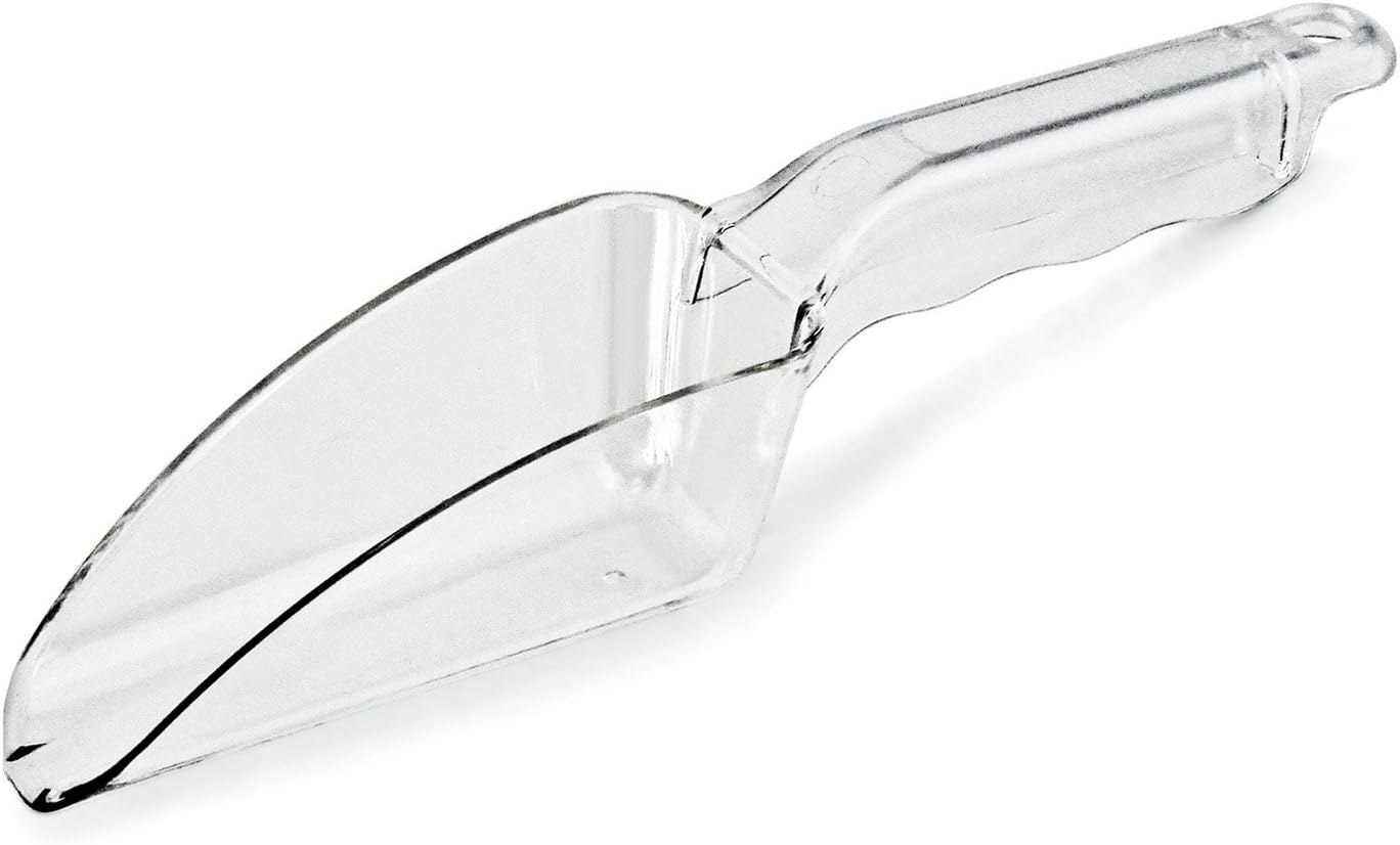 New Star Foodservice 34400 Polycarbonate Plastic Utility Ice Scoop, Clear, 12-Ounce